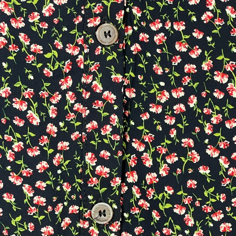 NWT Sienna Sky Floral Pattern Front Button Tie Back Women's Dress Size Medium - Picture 5 of 10